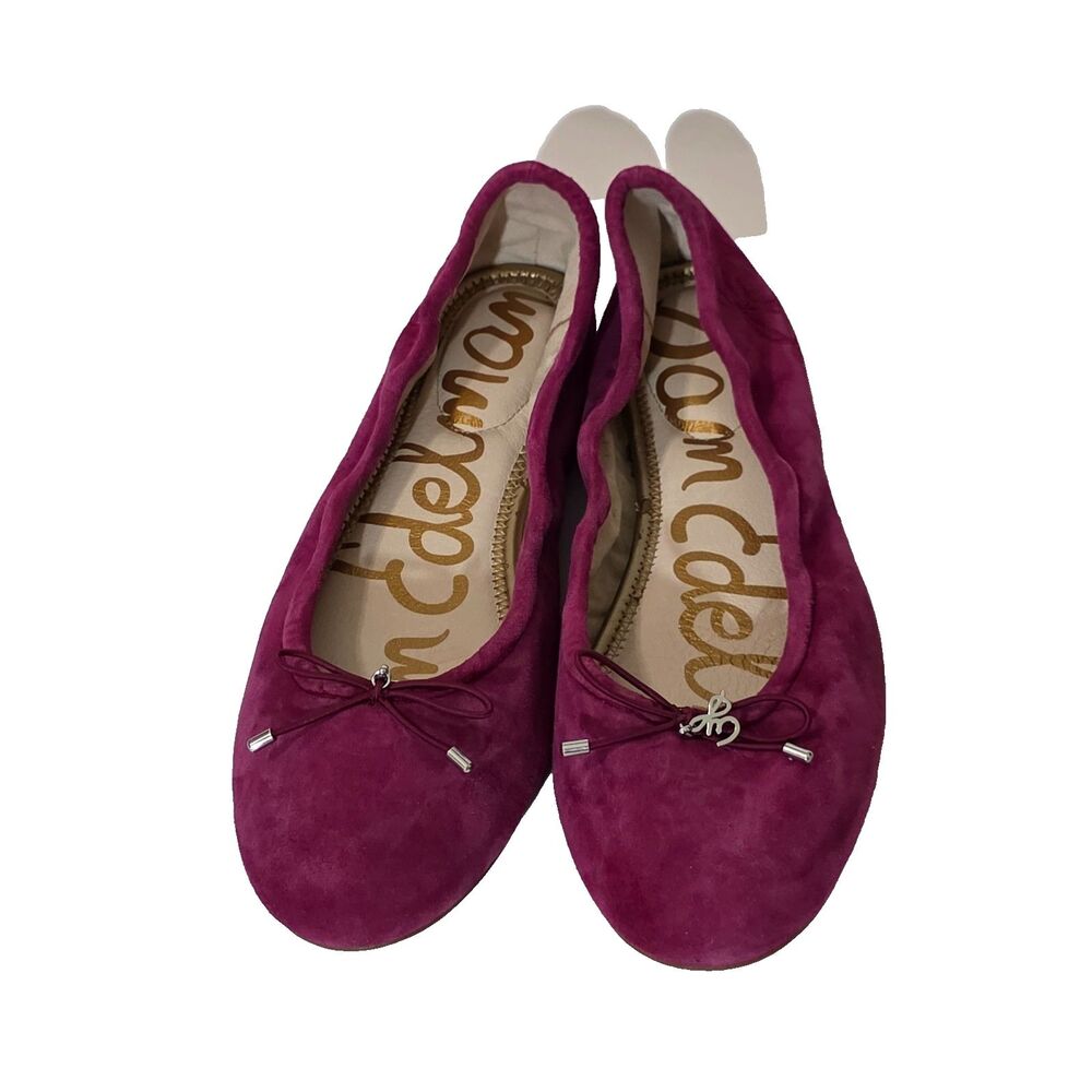 Sam Edelman Womens Felicia classic Suede Ballet Flats shoes Sz 8M